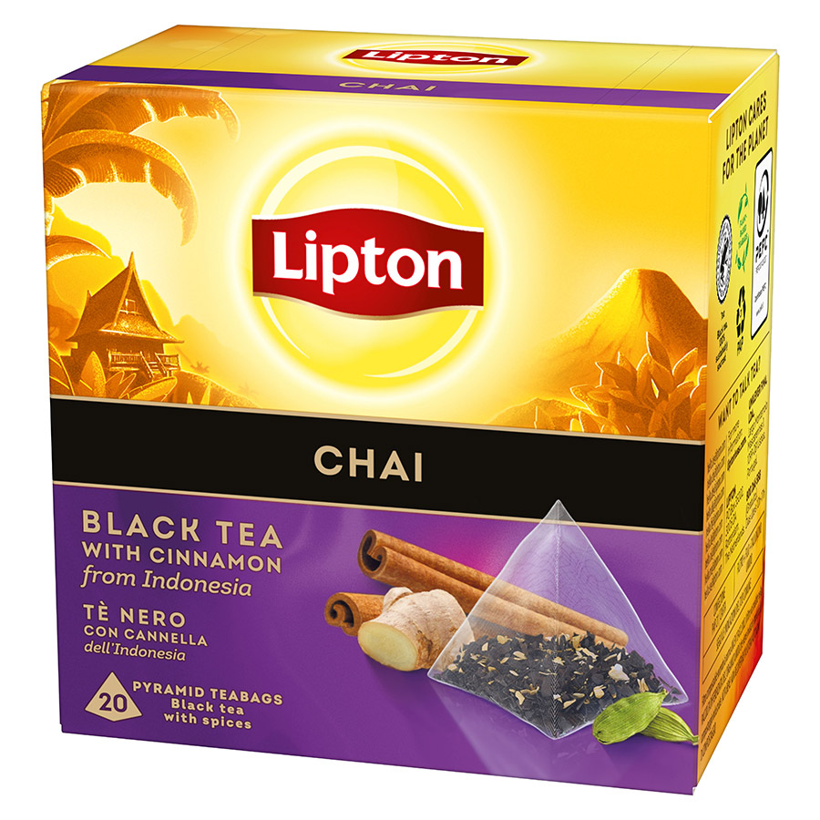 Lipton Μαύρο Τσάι Chai Σε Πυραμίδες 20x1,7γρ.