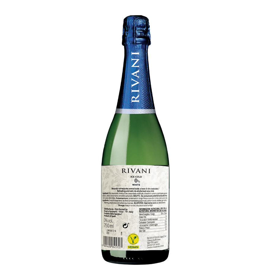 Rivani Αφρώδης Οίνος Λευκός 0% Αλκοόλ 750ml.