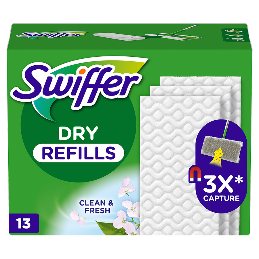 Swiffer Στεγνά Πανάκια Καθαρισμού Για Το Πάτωμα Fresh Ανταλλακτικά 13τεμ.