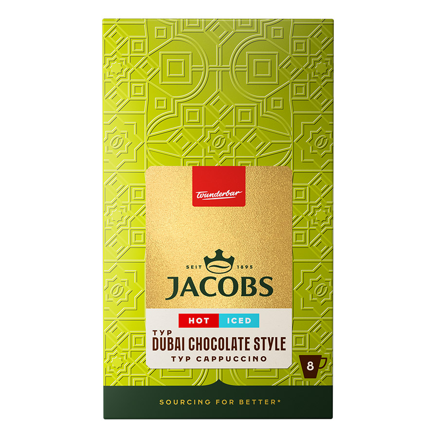 Jacobs Στιγμιαίος Καφές Cappuccino Dubai Chocolate 8x15γρ.