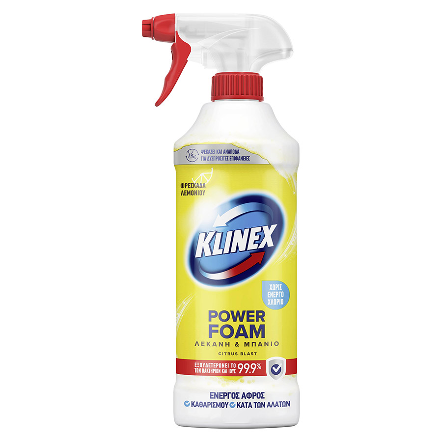 Klinex Σπρέι Αφρός Μπάνιου Citrus 435ml.