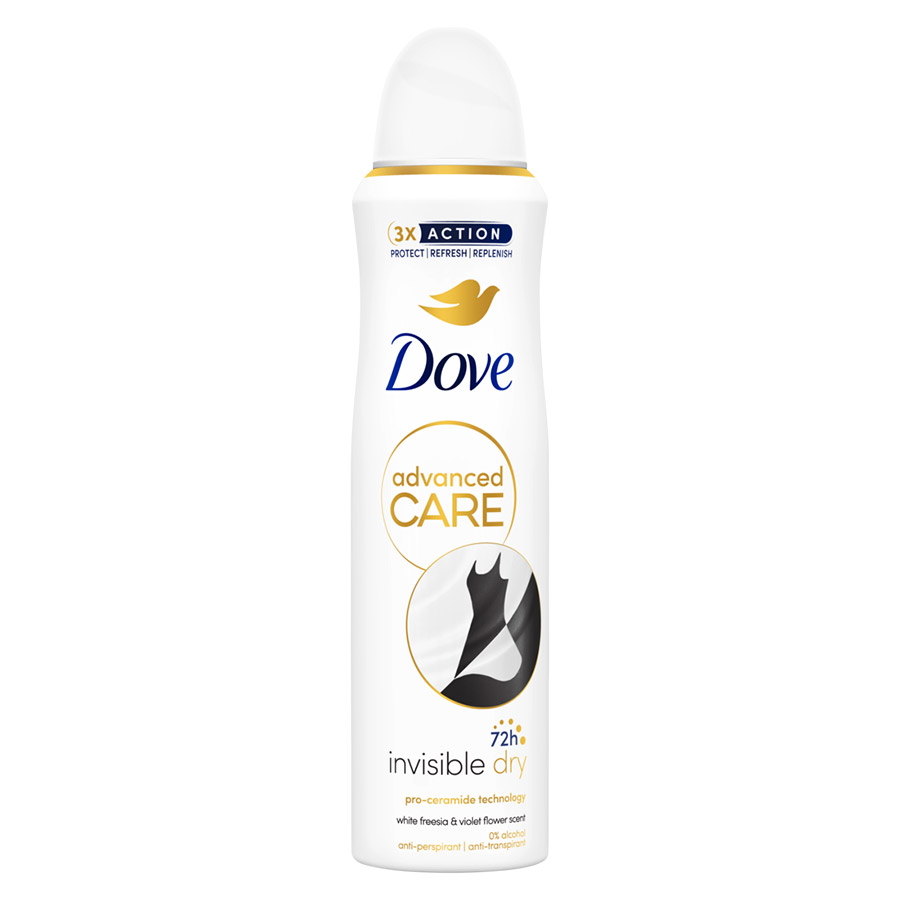 Dove Αποσμητικό Σπρέι Advanced Care Invisible Dry 150ml.