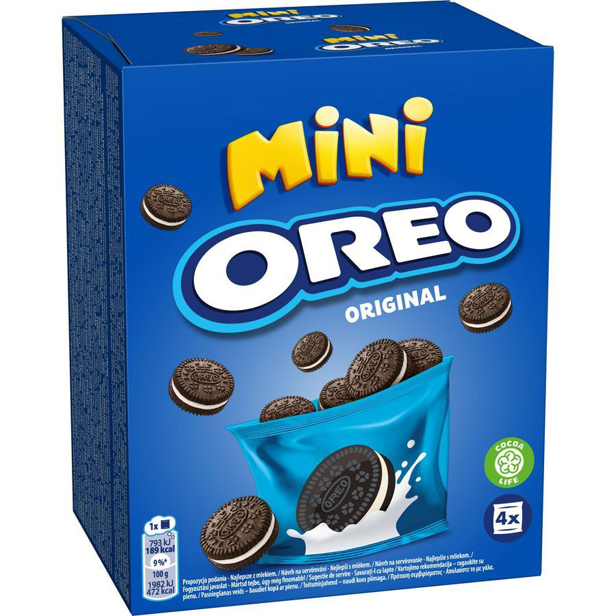 Oreo Μπισκότα Γεμιστά Με Βανίλια 4τεμ. 160γρ.
