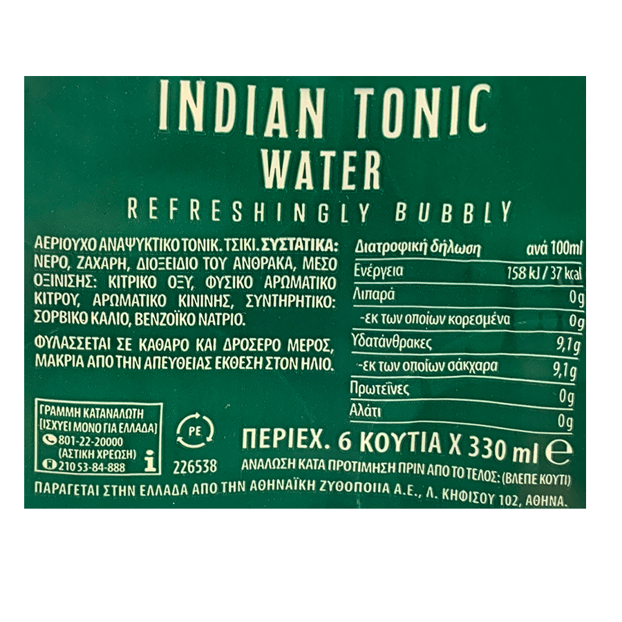 Τσίκι Indian Τόνικ 6x330ml.