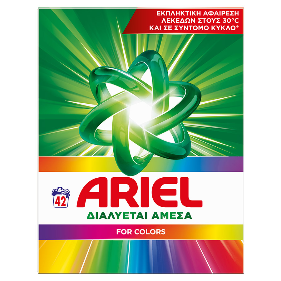 Ariel Color Απορρυπαντικό Πλυντηρίου Ρούχων Σκόνη 42mez. 2,73kg.