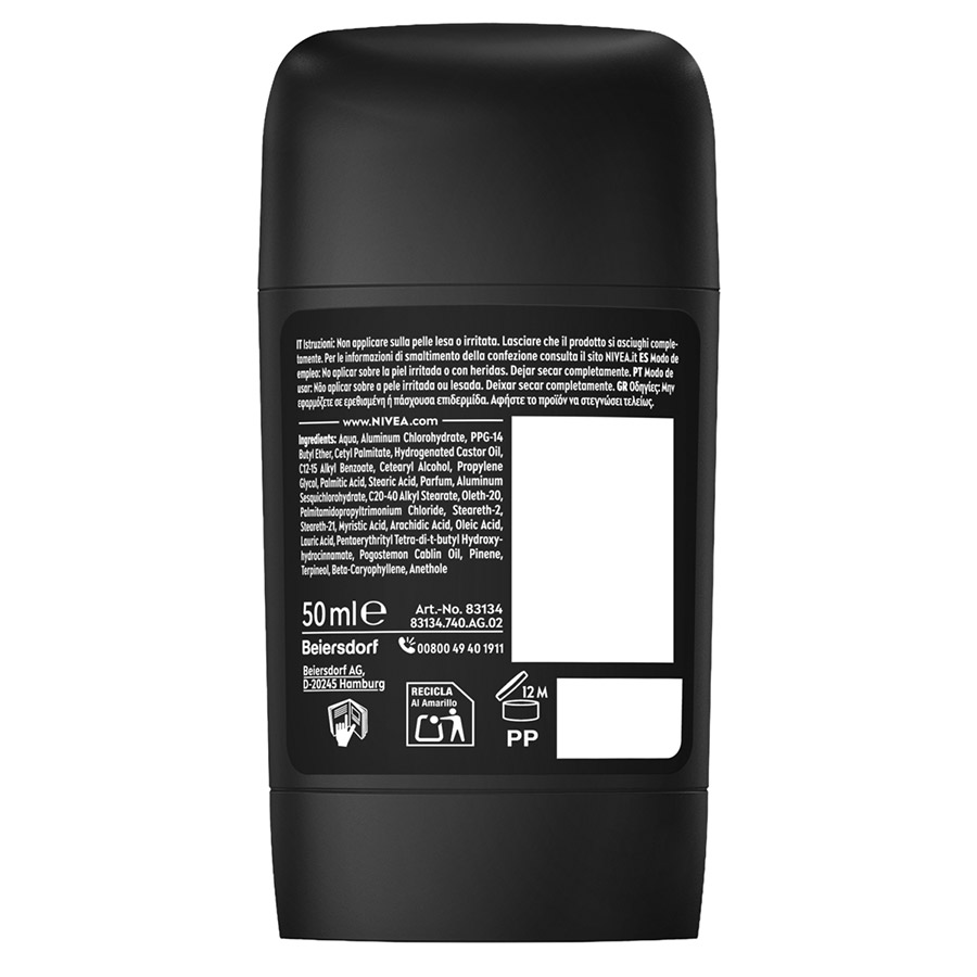 Nivea Men Original Αποσμητικό Black & White Invisible Στικ 50ml.
