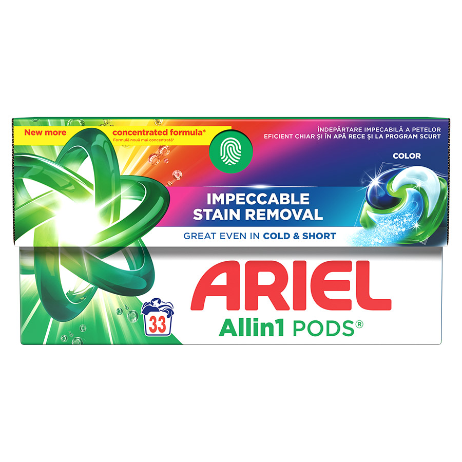 Ariel All In 1 Pods Color Απορρυπαντικό Πλυντηρίου Ρούχων 33τεμ.