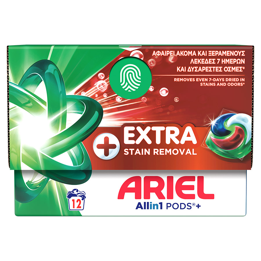 Ariel All In 1 Pods Extra Clean Απορρυπαντικό Πλυντηρίου Ρούχων 12τεμ.