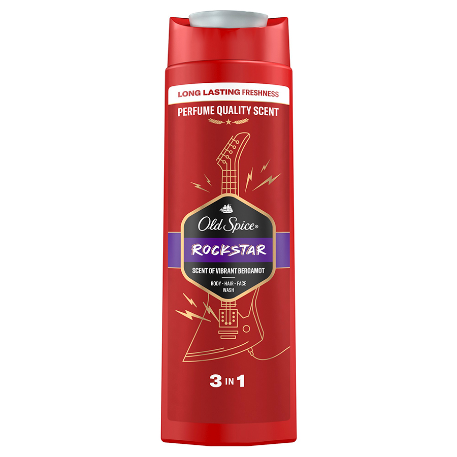 Old Spice Rockstar Αφρόλουτρο & Σαμπουάν 400ml.