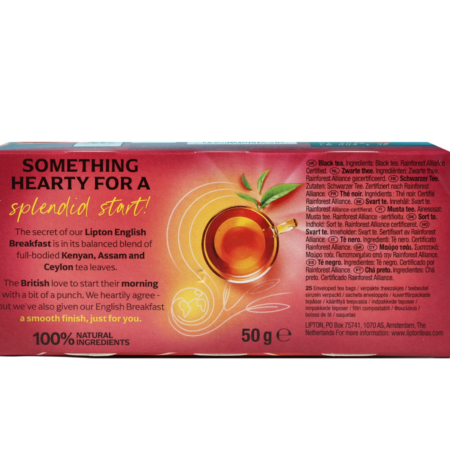 Lipton Τσάι Μαύρο English Breakfast 25x2γρ.
