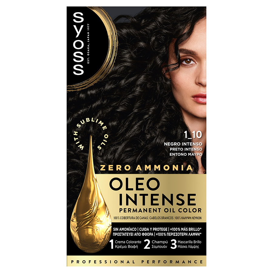 Syoss Βαφή Μαλλιών Oleo Intense No1-10 Έντονο Μαύρο