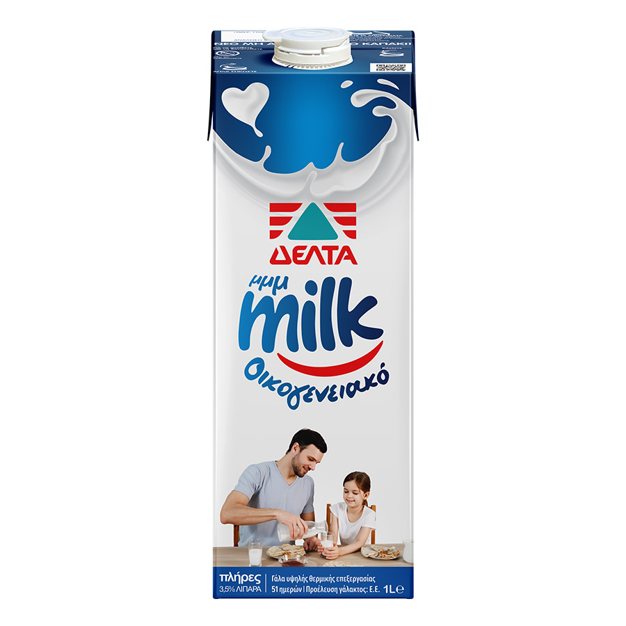 Δέλτα Μμμmilk Οικογενειακό Γάλα 3,5% Λιπαρά 1lt.