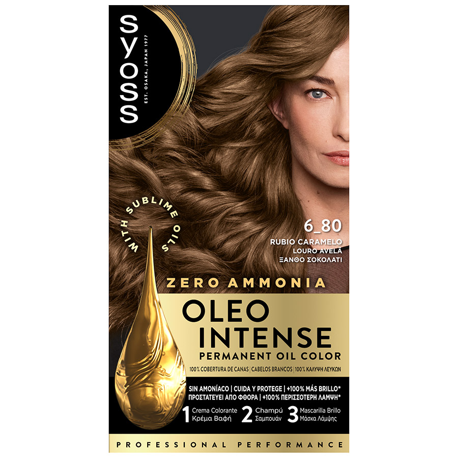 Syoss Βαφή Μαλλιών Oleo Intense No6-80 Ξανθό Σοκολατί