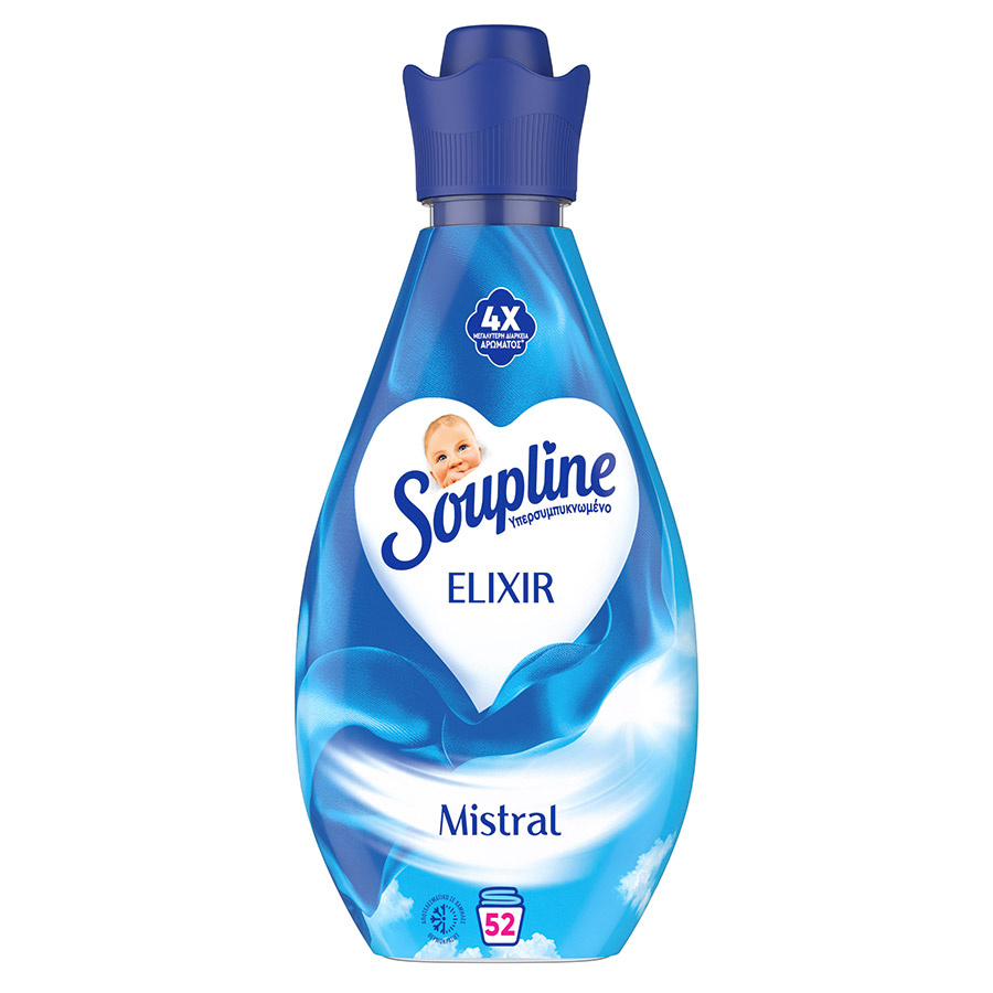 Soupline Elixir Συμπυκνωμένο Μαλακτικό Ρούχων Mistral 52mez. 730ml.