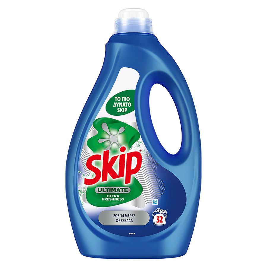 Skip Ultimate Υγρό Απορρυπαντικό Πλυντηρίου Ρούχων Extra Fresh 32mez. 1,44lt.