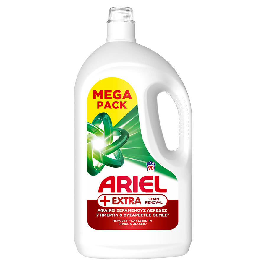 Ariel Extra Clean Υγρό Απορρυπαντικό Πλυντηρίου Ρούχων 90mez. 4,05lt.