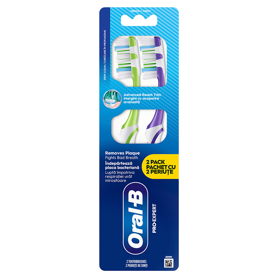 Oral B Pro Expert Οδοντόβουρτσα Deep Clean 40 Μέτρια 2τεμ.