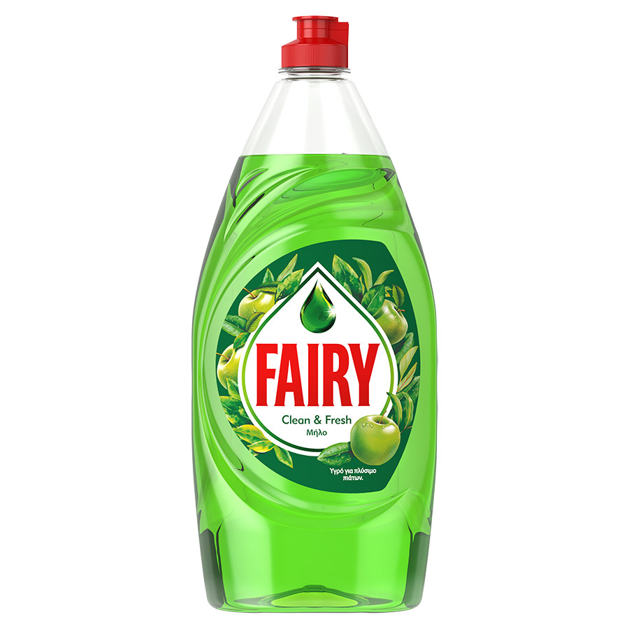 Fairy Clean & Fresh  Υγρό Απορρυπαντικό Πιάτων Μήλο 900ml.