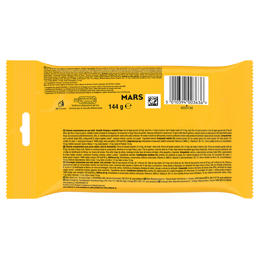 Pedigree Σνακ Σκύλου Schmackos Multi Mix 20Τεμ. 144γρ.