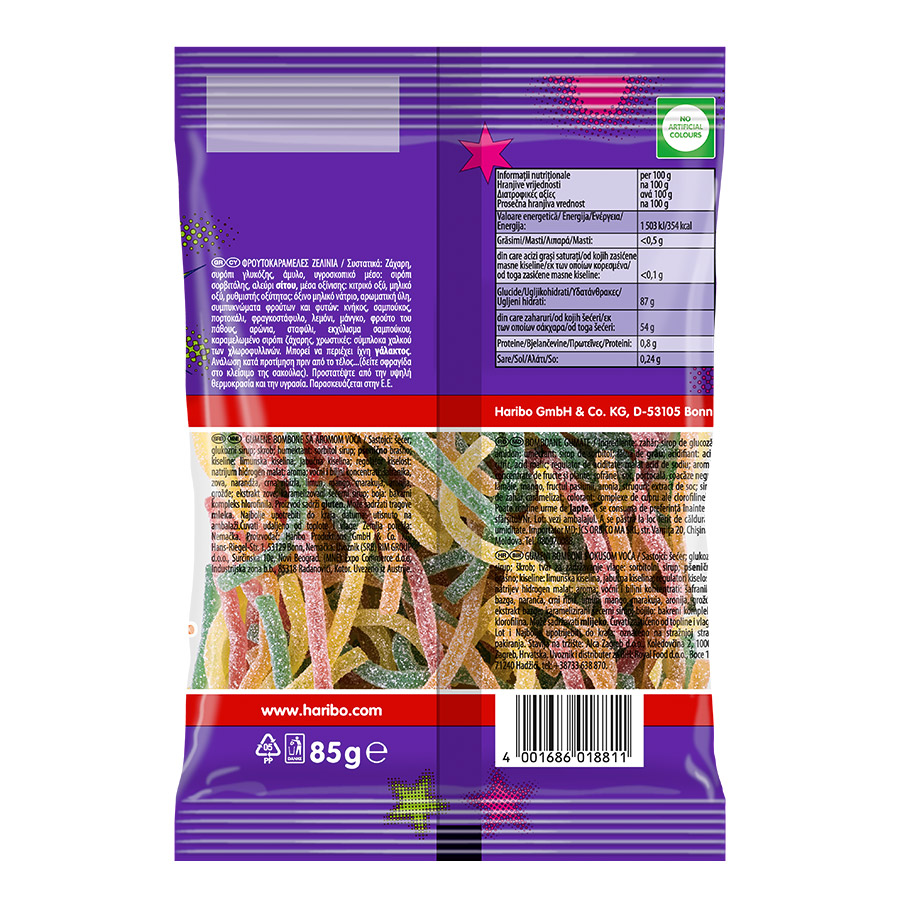 Haribo Ζελεδάκια Spaghetti Fizz 85γρ.