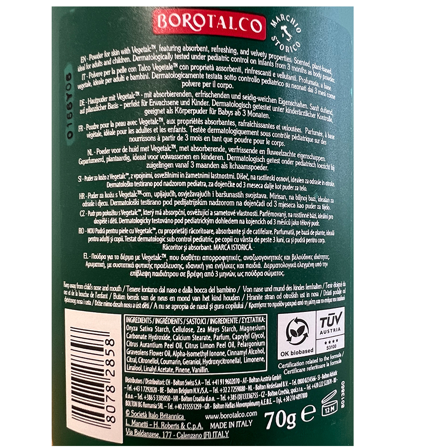 Borotalco Vegetalc Πούδρα 70γρ.