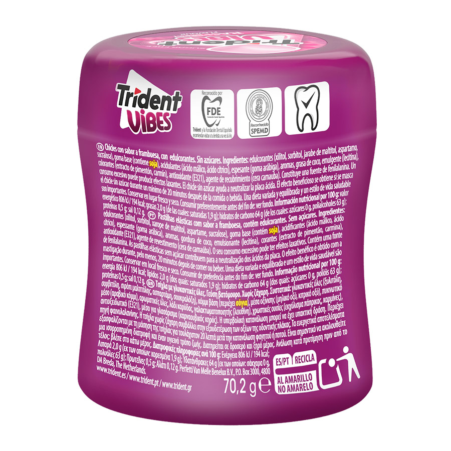 Trident Τσίχλες Βατόμουρο 70,2γρ.