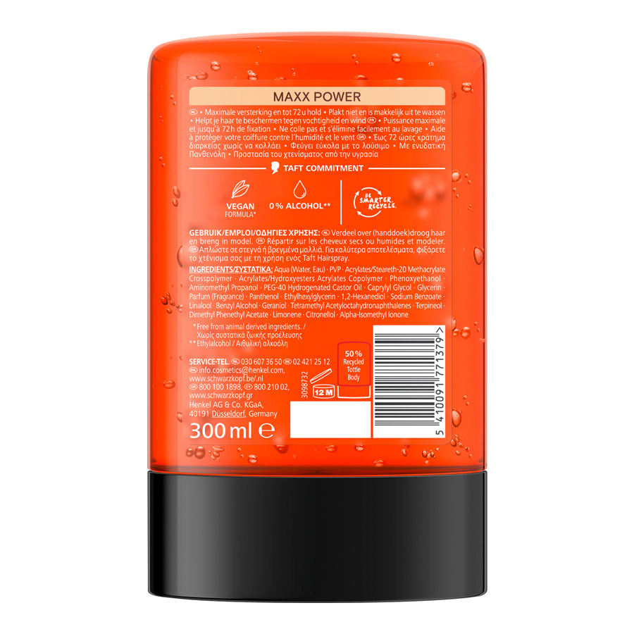 Schwarzkopf  Taft Maxx Power Gel 300ml.