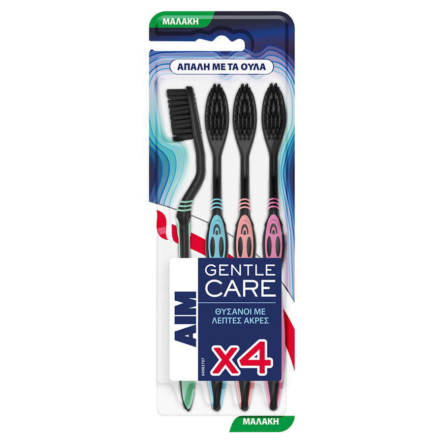 Aim Gentle Care Οδοντόβουρτσα Μαλακή 4τεμ.