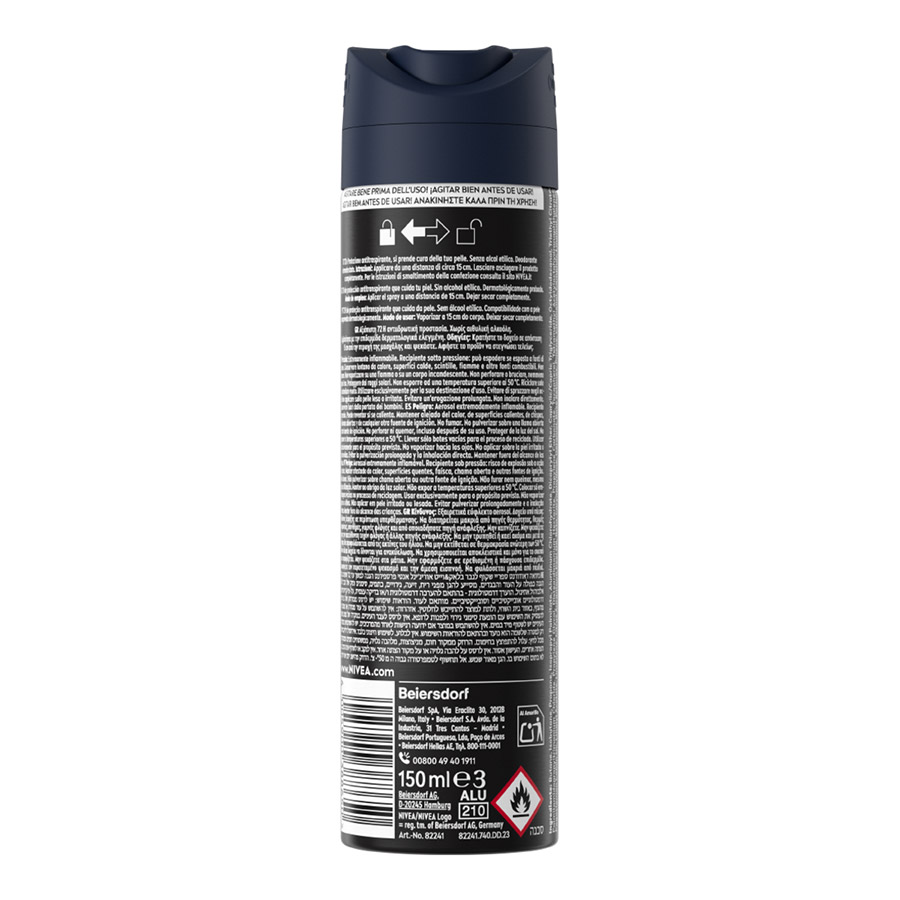 Nivea Men Black & White Power Invisible Αποσμητικό Σπρέι 150ml.