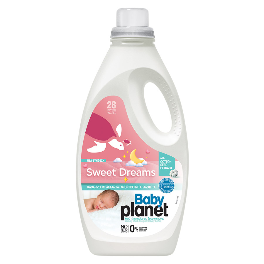 Planet Baby Υγρό Απορρυπαντικό Πλυντηρίου Ρούχων Sweet Dreams 28mez. 1,512lt.