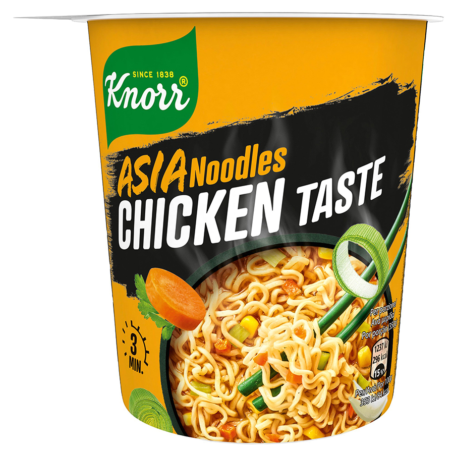 Knorr Snack Pot Noodles Κοτόπουλο 62γρ.