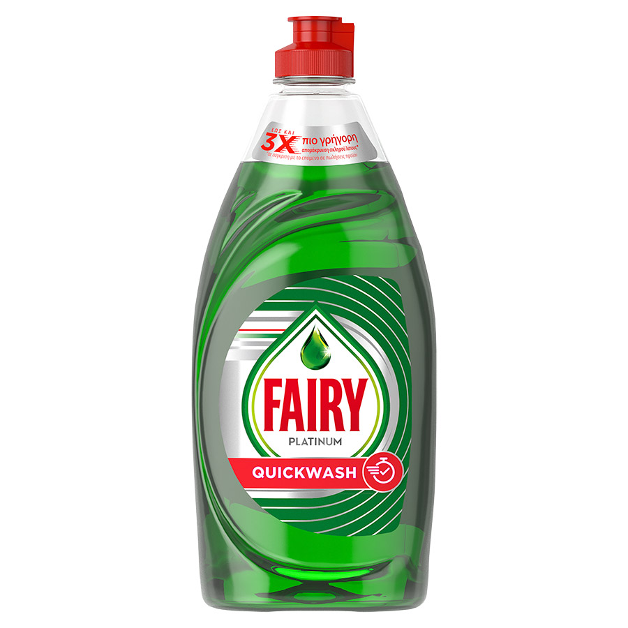 Fairy Platinum Quickwash Υγρό Απορρυπαντικό Πιάτων 520ml.