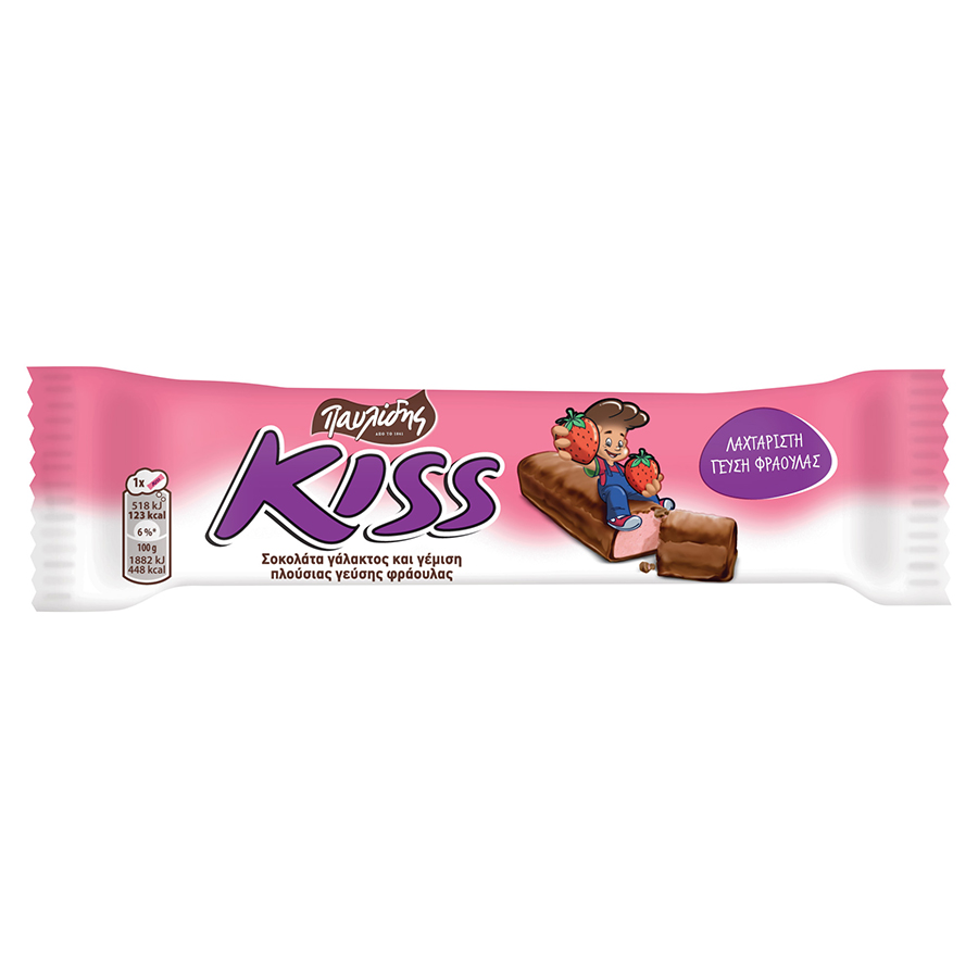 Kiss Σοκολάτα Φράουλα 27,5γρ.