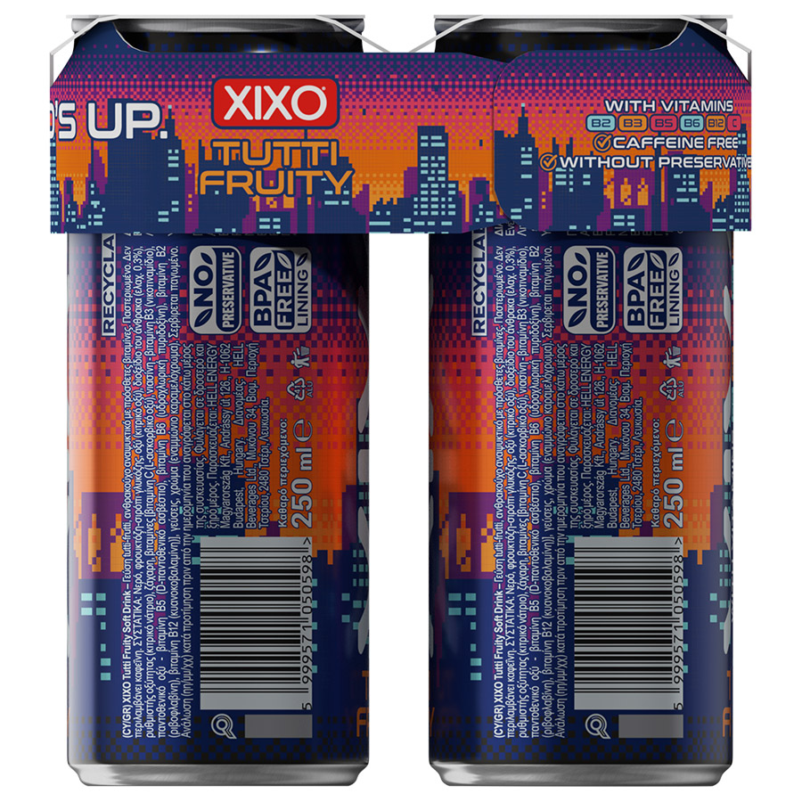 Xixo Αναψυκτικό Tutti Fruiti 4x250ml.