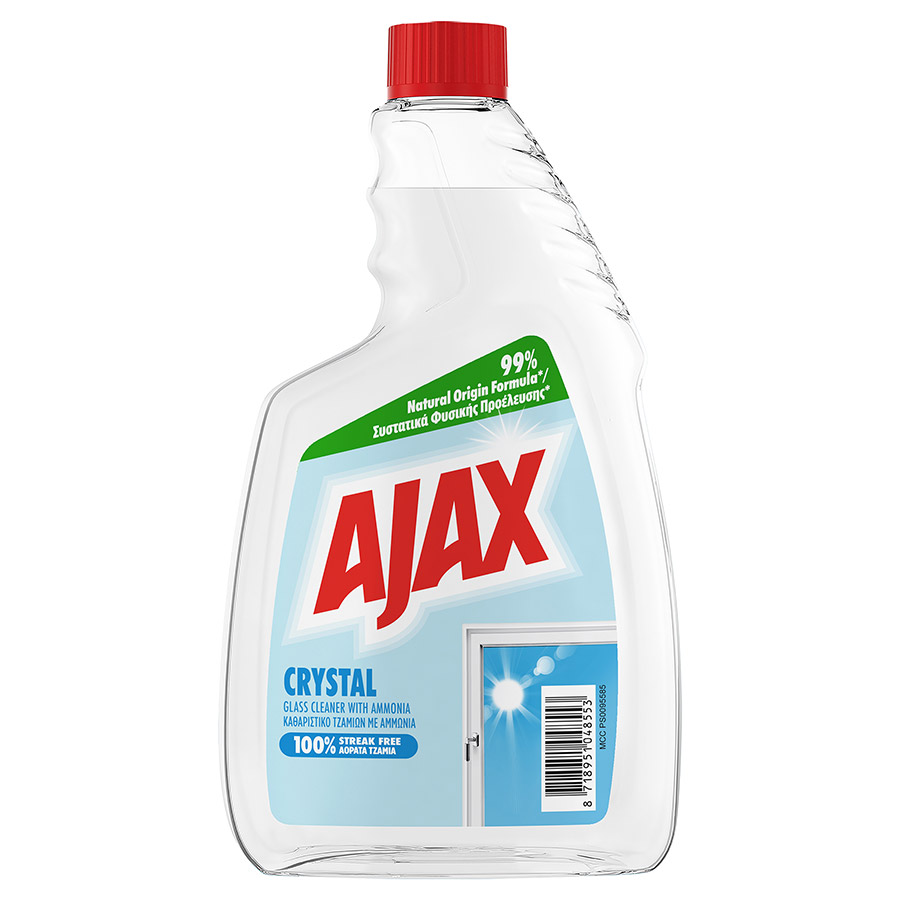 Ajax Καθαριστικό Τζαμιών Crystal Clean Ανταλλακτικό 750ml.