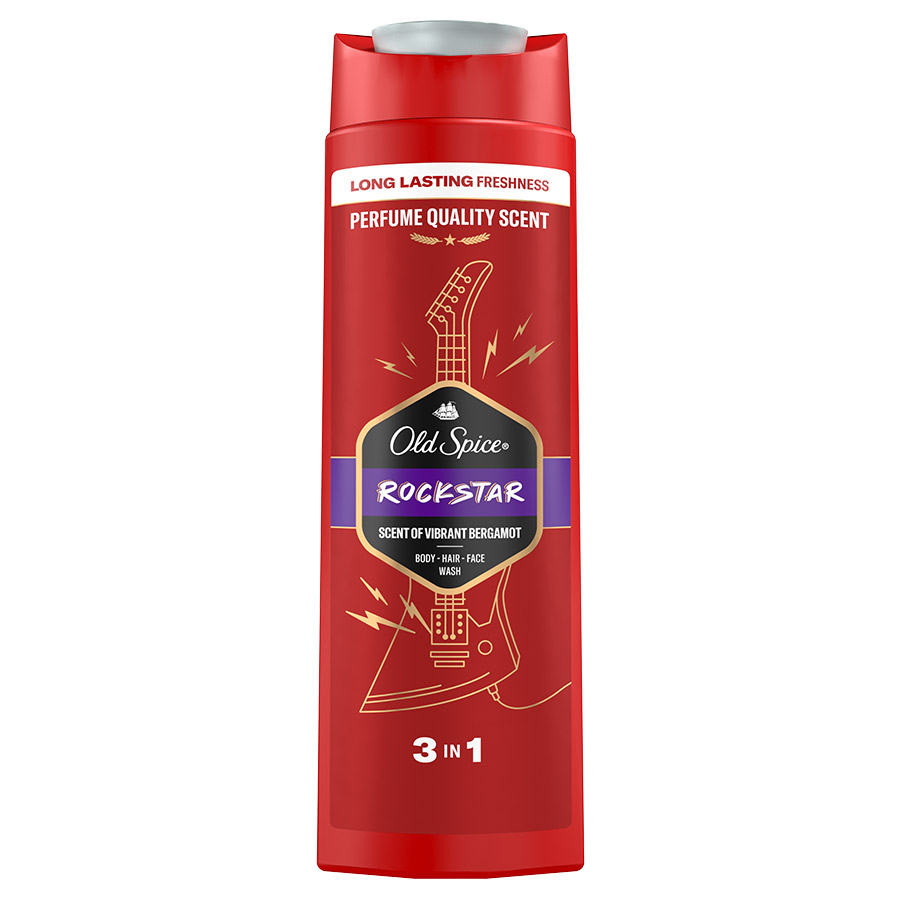 Old Spice Rockstar Αφρόλουτρο & Σαμπουάν 400ml.
