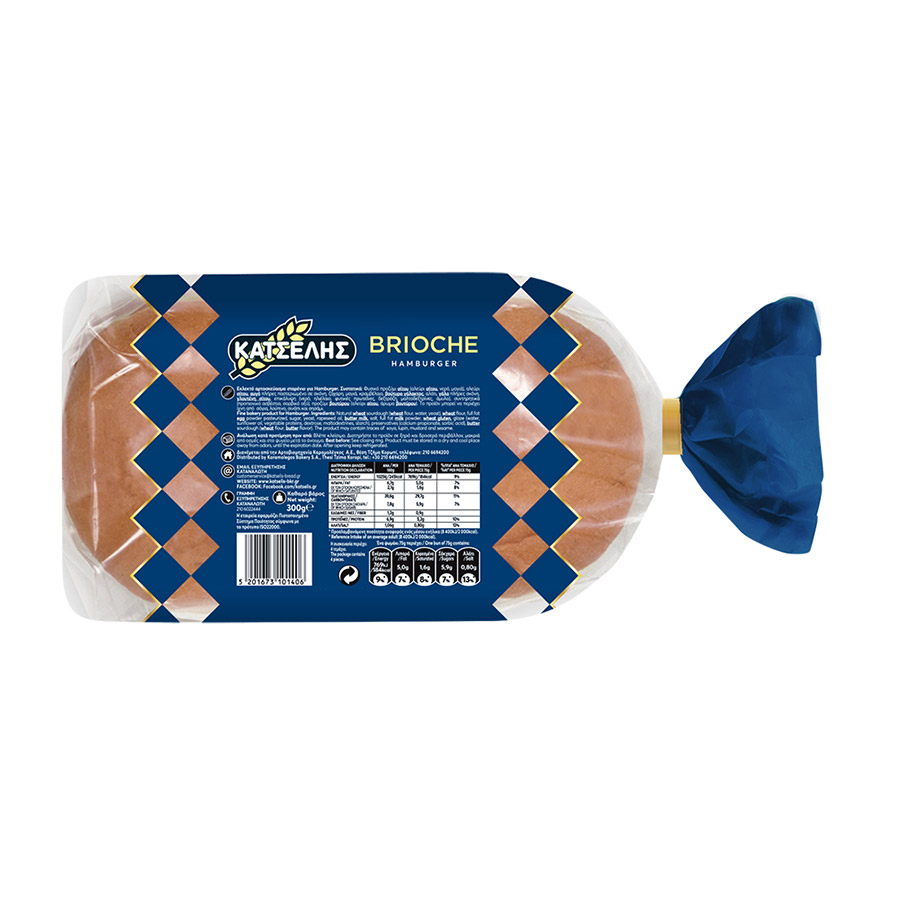 Κατσέλης Ψωμάκια Brioche Burger 4τεμ. 300γρ.