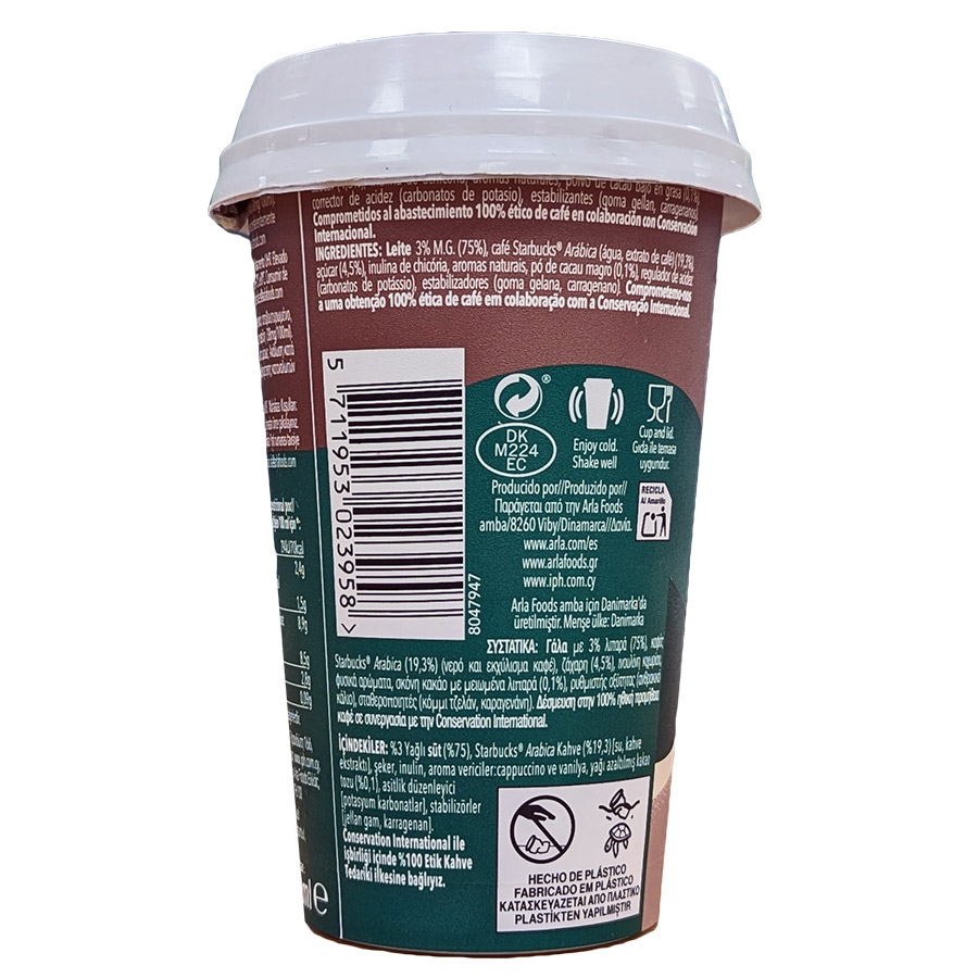 Starbucks Ρόφημα Γάλακτος Mε Καφέ Cappuccino 220ml.