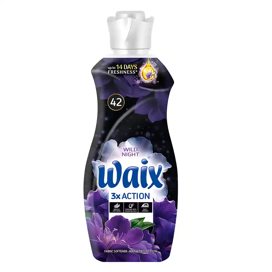 Waix Συμπυκνωμένο Μαλακτικό Ρούχων Wild Night 42mez. 882ml.