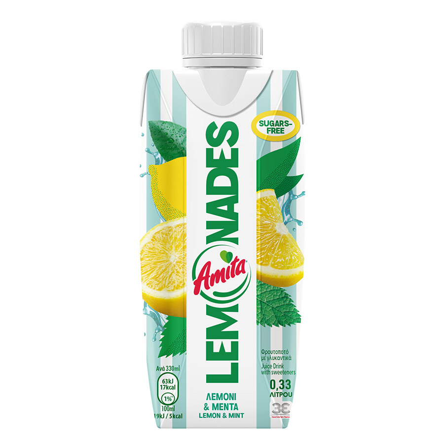 Amita Lemonades Λεμόνι Μέντα 330ml.