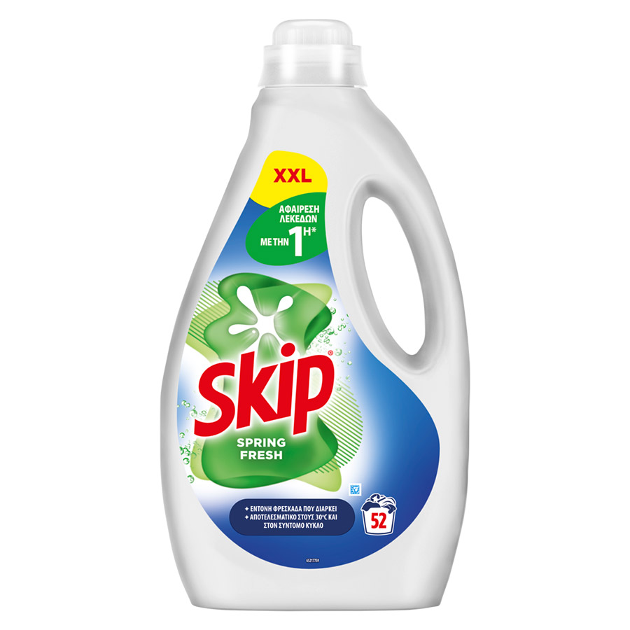 Skip Υγρό Απορρυπαντικό Πλυντηρίου Ρούχων Spring Fresh 52mez. 2,6lt.