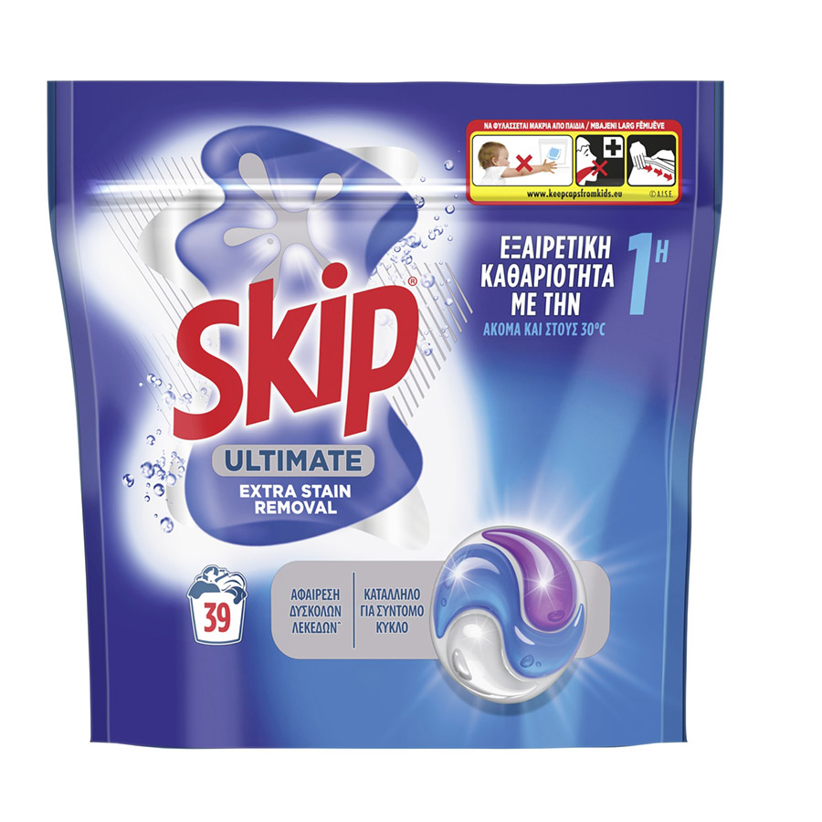 Skip Ultimate Caps Απορρυπαντικό Πλυντηρίου Ρούχων 39τεμ.