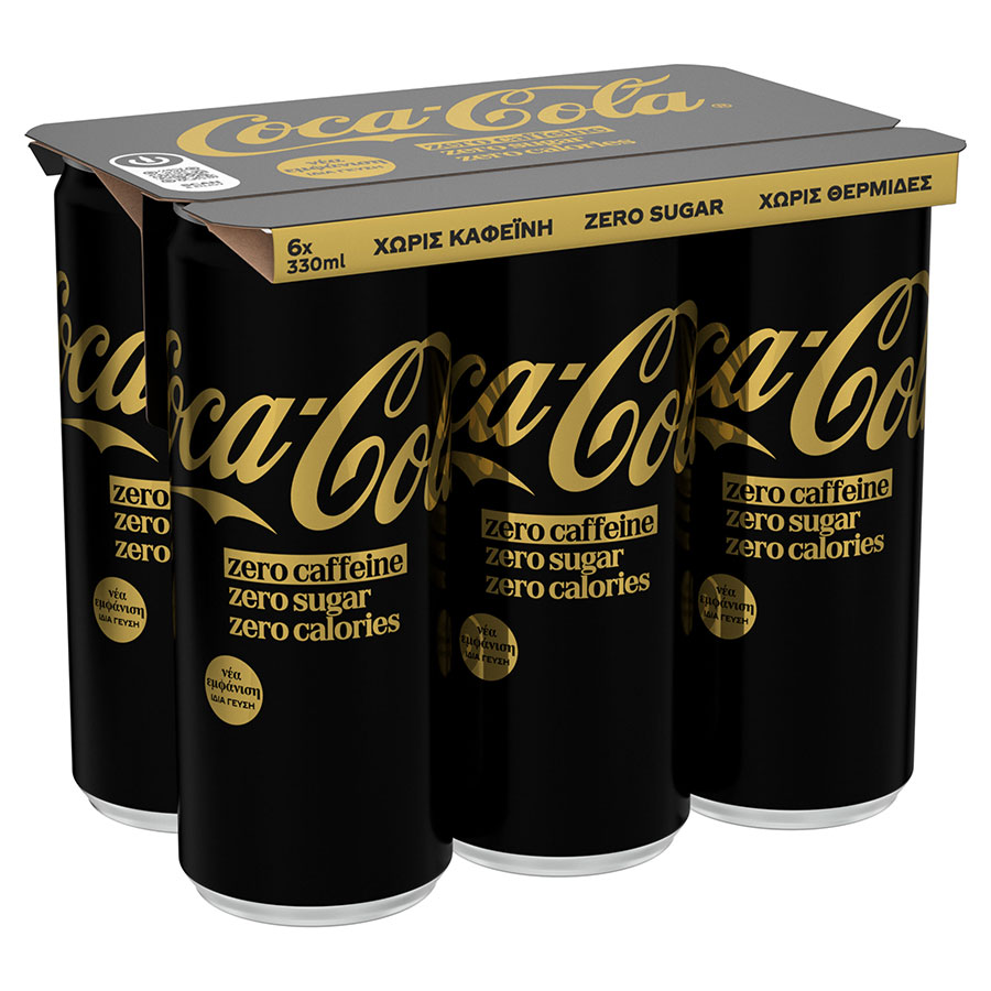 Coca Cola Zero Χωρίς Καφεΐνη 6x330ml.