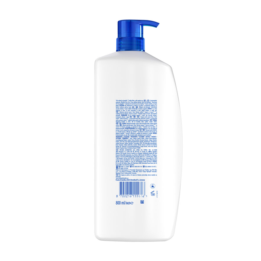 Head & Shoulders Σαμπουάν Menthol 800ml.