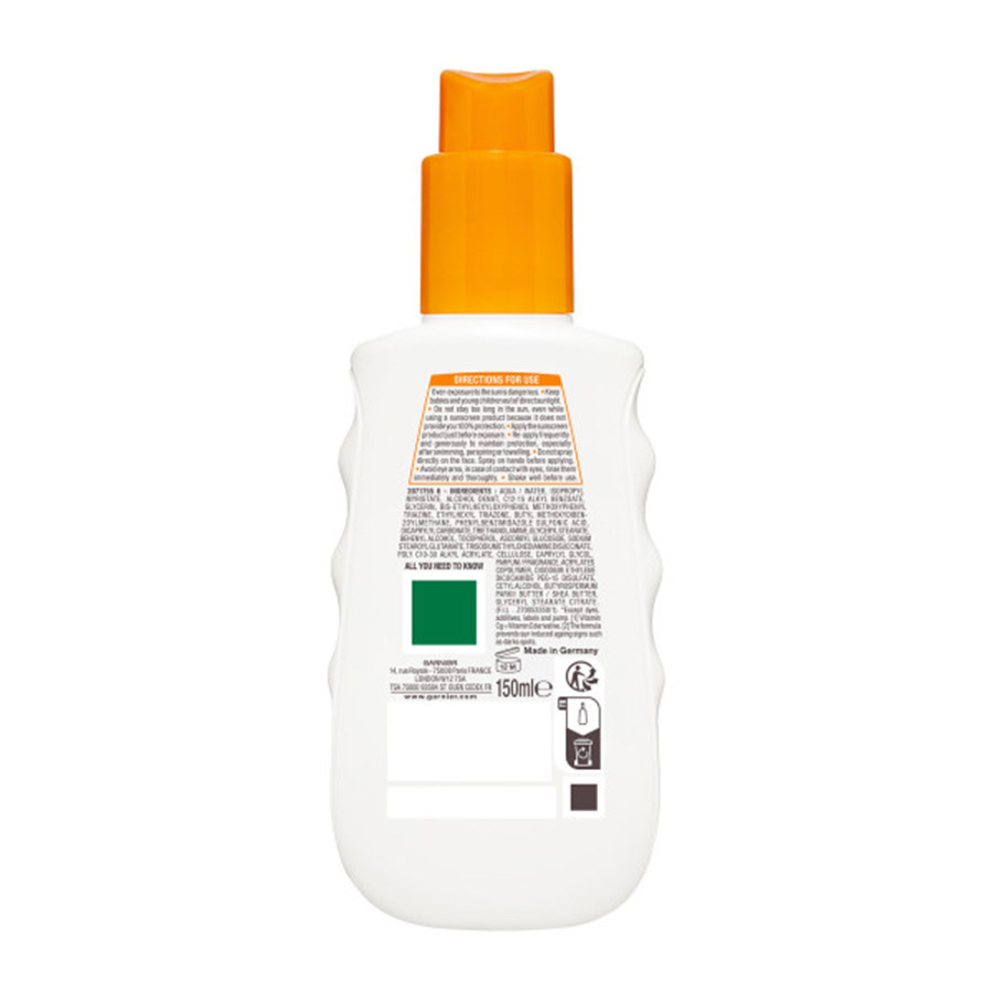 L'oreal Garnier Ambre Solaire Hydra 24 Αντηλιακό Γαλάκτωμα Σπρέι SPF50 150ml.