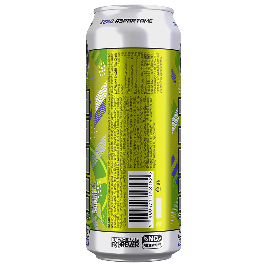 Hell Energy Drink Green Apple Zero 500ml.