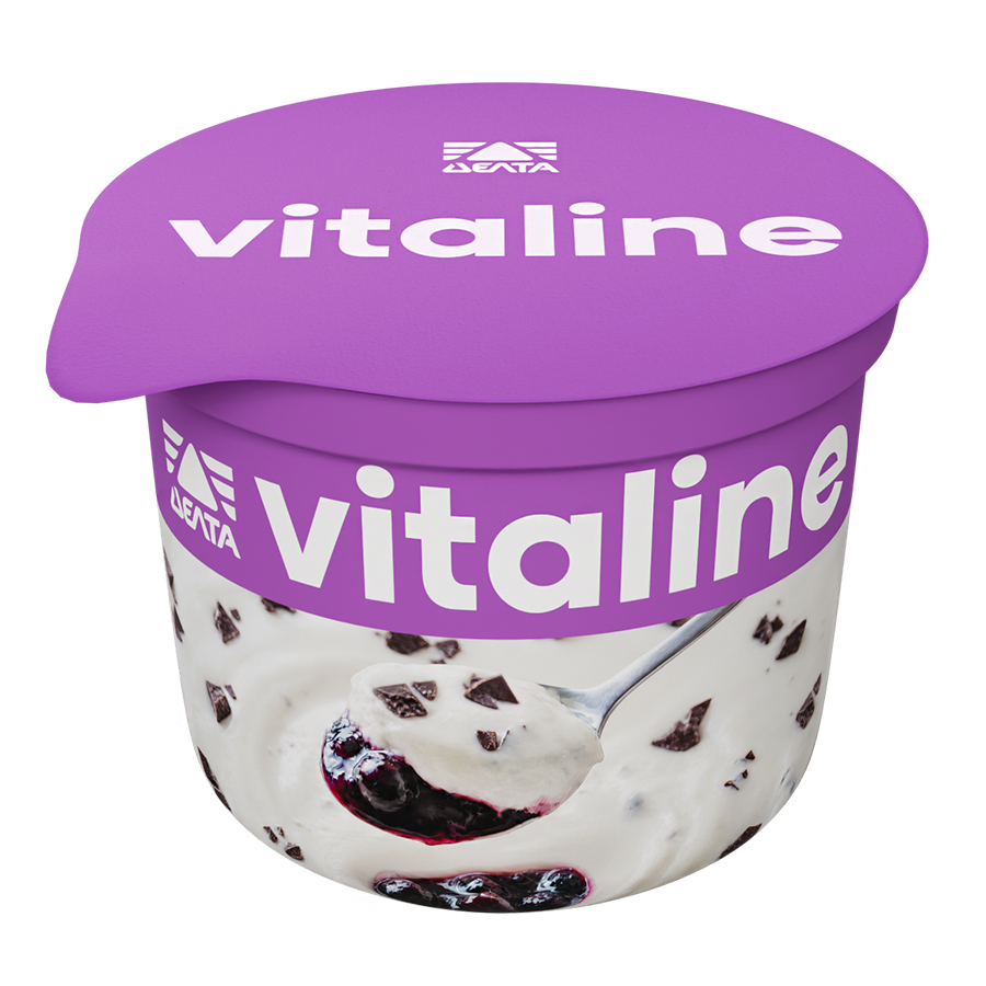 Δέλτα Vitaline Επιδόρπιο Γιαουρτιού Stracciatella Blueberry 2x150γρ.