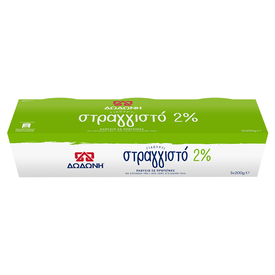 Δωδώνη Γιαούρτι Στραγγιστό 2% Λιπαρά 3x200γρ.