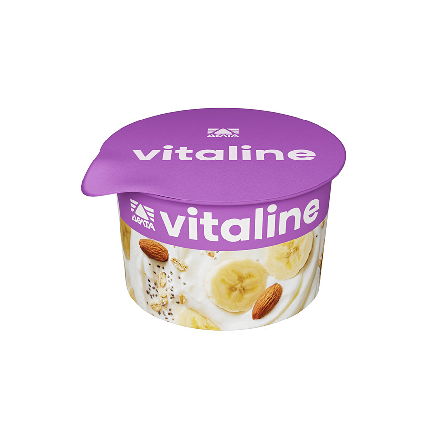 Δέλτα Vitaline Επιδόρπιο Γιαουρτιού Μπανάνα Βρώμη 2x170γρ.