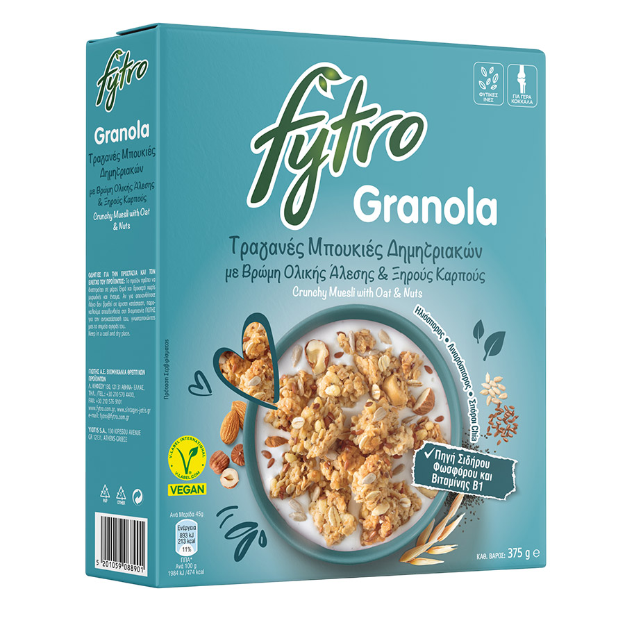 Fytro Τραγανές Μπουκιές Δημητριακών Με Βρώμη & Ξηρούς Καρπούς 375γρ.